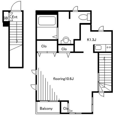 東京都北区上十条３丁目 賃貸マンション 1K