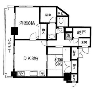 東京都北区滝野川１丁目 賃貸マンション 2DK