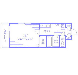 東京都板橋区板橋２丁目 賃貸マンション 1K