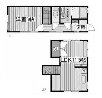 東京都北区岸町２丁目 賃貸テラスハウス 1LDK