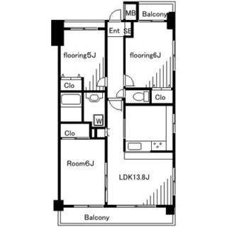 東京都北区東十条６丁目 賃貸マンション 3LDK