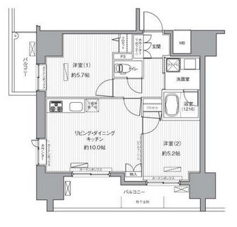 東京都北区神谷１丁目 賃貸マンション 2LDK